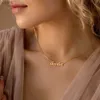 Anhänger Halsketten benutzerdefinierte Damenname Halskette Edelstahl Kubaner Kettenkette Anhänger Halskette Mode Schmuck Großhandel Direkt Versandw.