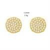 Valentines Gift Hiphop Stud Earrings 14K Yellow Gold Screw Back Real Round Cut Moissanite Earrings For Men