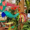 Donice doniczki 1 kawałek metalowej garnka Znakomity ptak w kształcie rdzy kolorowy papuga płomienna wisząca roślina prezent urodzinowy Q240429