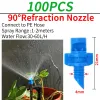 Décorations Oasis 100pcs 90/180/360 degrés de réfraction Bulle jardin arrosant agriculture Irrigation Plant Plant Buzzle Buzing for Flowers