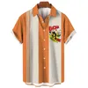 Camisas casuais masculinas masculinas mexicana luta curta de manga curta Tops Moda 3d Summer 2024 Roupas