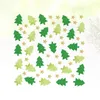 Wall Stickers 1 Sheet Creative Christmas Sticker Delicate Xmas Tree Pattern Showcase Window Glass Decal Removable Decorative