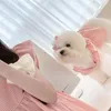 Ropa para perros ropa de cachorro vestido rosa a cuadros de cuadros de verano falda gato chaleco de cabello dulce cabello gratis