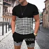 Letnia koszulka dla mężczyzn w paski w paski 3D nadruk męski Tshirt krótkie rękawy 2 -kurwa Zakaz casual plażowy garnitur 240428