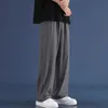 Men Ice Silk Sweatpants Drawstring Streetwear Harajuku Jogger broek Y2K Style Sport Gym Otenizy Baggy Wide Leg Pants 8xl 240425
