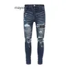 In forma DEMIN Amiirii viola casual jeans neri da uomo magia magra jean blu 2024 cjdm