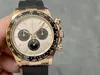 Super version men's watch 126515 cal.4131 movement automatic mechanical watch 40mm rose gold sapphire luminous 904LX rubber bracelet timer Wristwatches