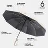 Guarda -chuvas guarda -chuva dobrável reversa totalmente automática com listras refletivas à prova de vento guarda -chuvas UV para homens e mulheres Manipulam viagens