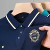 Polo's voor heren casual borduurwerk met korte mouwen Polo Shirt Fashion Solid Color Top