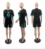 Designer Jogger -Anzüge Frauen Trailsuiten feste Kleidung kurzärmelige Kapuze -Jacke Shorts zweiteils Set Casual Black Sweatsuits