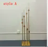 Świece 5/10 szt. 8 głów metalowe kandelabra świece uchwyty drogowe stół ołowa stół centralny Gold Candelabrum Stojak Pillar Candlestick Wedding