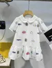 Fashion Baby Rock Cartoon Muster Druck Prinzessin Kleid Größe 100-160 cm Kinder Designer Kleidung Sommer hochqualitiver Mädchen Partydress 24APRIL