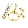 Stainless steel Earrings necklace bears jewelry set Collar Pendientes de oso Conjunto de joyas5961960