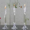 Bougies Long Glass Huile Lampe Cande de chandelle transparente en verre transparent Candle Holder Rustic Wedding Christmas Dinner Table Decoration