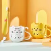 Кружки 301-400 мл детей Симпатичная мультипликационная киска кошка Студенческая ванная комната для ванной комнаты против зубной щетки чашки для рта