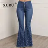 Xuru-Europe ve Amerika Birleşik Devletleri Seksi Stretch Jeans Kadın Günlük Boncuk Alevli Pantolon Uzun Kot K65-861 240425