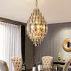 Nordic Modern Luxury Pendant lampe Villa salon Cristal Lamp Building Hotel Hollow Hotel Project de luxe