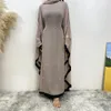 Perle mousseline décontractée Abaya pour femmes manches de chauve-souris musulmanes dubaï Durquie luxe Kaftan Hijab Robe Ramadan Islamic Vêtements 240422