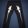 Women's Jeans Y2k Harajuku Retro 2023 New Lightning Pattern Printed Mens Womens Hip hop Strt Wear Wide Leg Loose H240429
