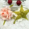 Dekorative Blumen 5 Stcs/(7 cm) künstliche Seiden Gold Rosenblumköpfe Home Dekoration/DIY Hochzeit Girlanden Collage