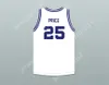 Пользовательский nay name mens Youth/Kids Mark Price 25 Enid High School Plainsman White Basketball Jersey 1 Top Sinted S-6xl