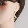 Modebrevklipp-till örhängen för kvinnor lyxiga designörhängen enkla hängsmycken