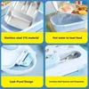 Bento Boxes Cartoon stainless steel 316 hot lunch box leak proof childrens microwave student food storage container cutlery set Q240427