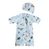 Childrens One Piece Swimsuit Sunscreen Szybki suchy garnitur dla dzieci dla chłopców dziewczyn