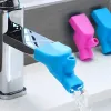 Set Highly Elastic Silicone Faucet Extender Bathroom Sink Fixture Children's Hand Washing Accessories Water Tap Nozzle Kitchen Home