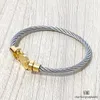 pulseira de moda aço inoxidável corda de arame magnético Buckle Horseshoe Bangle em forma de U Micro Bracelets Incluste em forma de U Acessórios com bolsas de joalheria por atacado