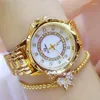 Montre-bracelets Relogio Feminino Fashion Bracelet Women's Golden Watch Ladies Wrist Watches Gold Diamond For Women 2024