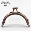 10PCS 8.5cmSemicircle Metal Purse Frame Kiss Clasp Handle For Bag Sewing Craft Tailor Sewer Bag Accessory Mix Color wholesale 240419