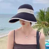 Cappelli larghi brim -cappello da sole vuoto per le donne che coprono il viso da sole in seta da sole da strada da sole