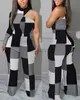 Jumpsuits voor dames rompers designerbroek nieuwe mode bedrukte één-mouw uit één stuk damesbroek