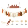 Dekoracja imprezy Zestaw flagi urodzin BOHO 1st High krzesło Banner Tassel Garland for Girl Shower Decor ręcznie robione dzieci