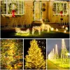 Decoraties 20/10/5m Zonne -LED -lichten Outdoor Festoon Lamp Garden Outdoor Fairy String Licht Garland Kerstmiskrans Decor