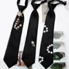 Bow -slipsar mode slips för kvinnliga affärsmöten svart klipp stängning halskläder