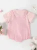 Rompers 2024 SummerBaby Girls Clothes Toddler Bunny One Piece Cute Girls Bodysuit H240509