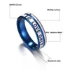 Anelli da nozze Fashion Nuovi uomini da 8 mm Simple Anello Smooth inossidabile Blue Charms Anelli da donna Coppia di gioielli dropshipping