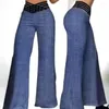 Женские брюки Женщины высокая эластичная талия широкая нога Летняя мода Негабаритная твердое танце