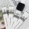 Silver Letter Watch Decoration Charms Accessoires pour Apple Watch Band Bracelet Metal Leg Decorative Nails Iwatch Sport Strap Ornement