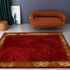 Röda mattor för vardagsrum modern hem dekoration lyx soffbord stort område matta nordiskt tjej sovrum icke-halkgolv mattor 240411