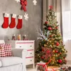 Décorations de Noël tiges de baies artificielles paillettes fausse branche simulation flocon de neige pour décoration de couronne d'arbre