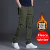 Herenbroeken Lading Heren Casual Multi -zakken Militaire grote grootte Tactische mannen Outparty Army Rechte Winterbroek