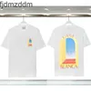 Heren T -shirts Designer T Tees Rainbow Mushroom Letter Afdrukken Kortjes Katoen Loose Loose Men Women Shirt