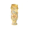 Vases Europe Gold plaqué Frost Porcelaine Vase Vintage Vintage Advanced Ceramic Fleur pour étude Salway Halway Home Decord Cadeaux de mariage