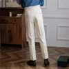Pantalons masculins hommes de couleur de couleur solide pantalon printemps à la mode