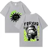 T-shirts masculin Rappeur Feid Ferxxo Tour Imprimé Tshirt Men Femmes T-shirts Coton T-shirt Hip Hop Strtwear Short Slve T Tops Summer Clothes T240425