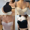 Tanques femininos Camis Mesh Push Up Bralet Womens Corset Bustier Bra Night Club Party Long Sexy Crop Top Colet Plus Size Tampo Top Mulheres Branca Espartilho D240427