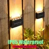 Décorations 10/8/6/4/2 LED SOLAR MUR MURME SOLAIRE EMPRÉPERSIR UP et bas Luminal Éclairage pour la décoration de clôture de jardin Lumière Sunlight Light
